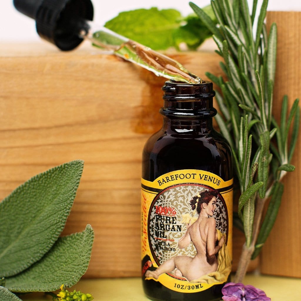 100% Pure Argan Oil GLOW-BOOSTING SKIN, HAIR, AND NAILS. Barefoot Venus