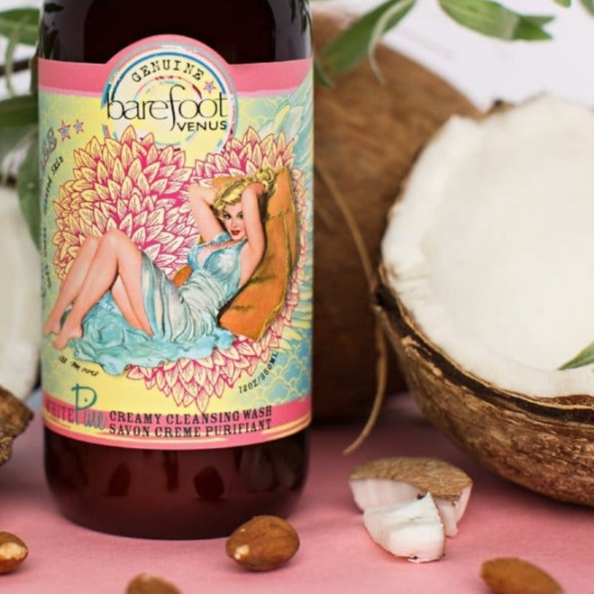 Coconut Kiss Cleansing Wash GENTLE SKIN CLEANSER. GINKO + BOTANICAL EXTRACT. Barefoot Venus