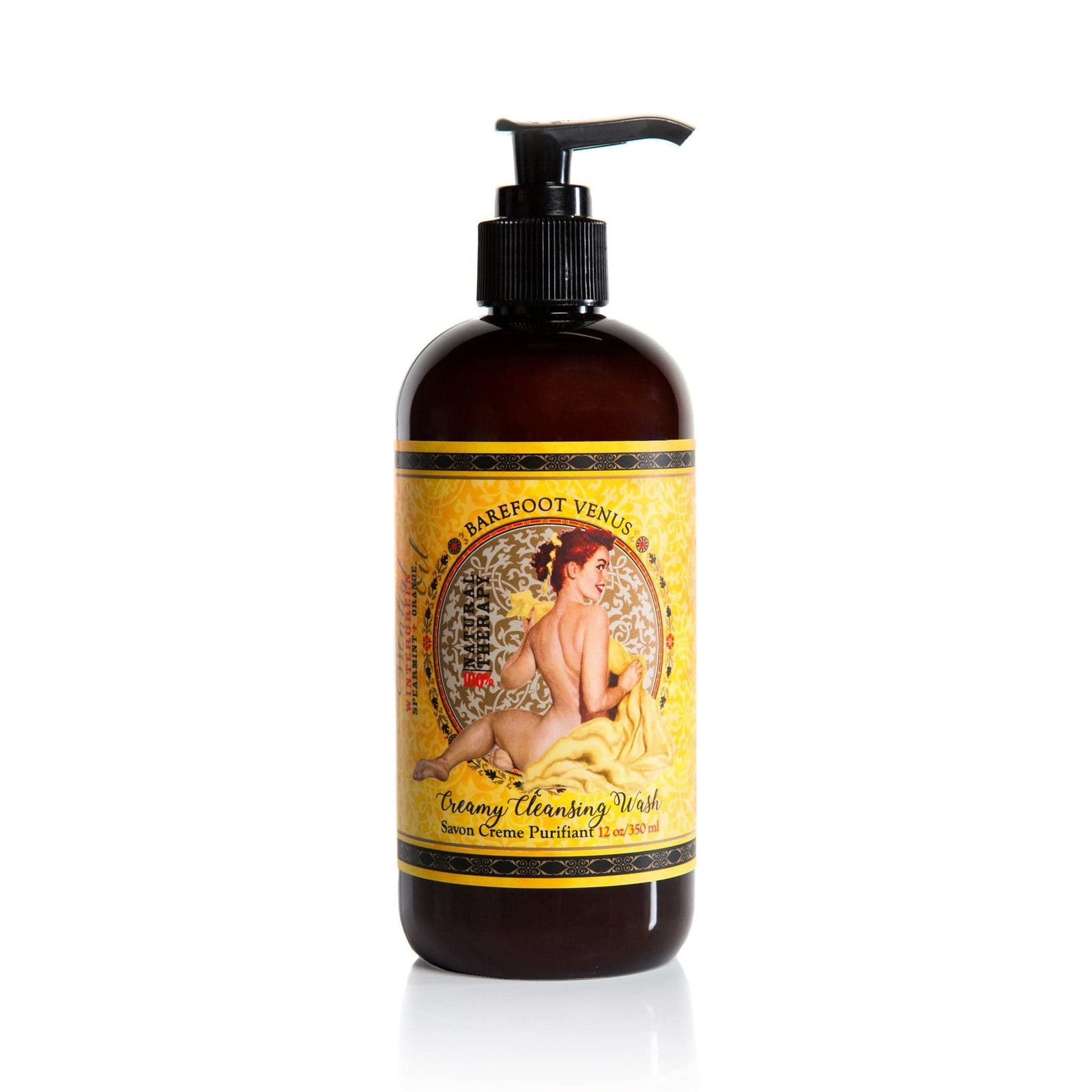 Essential Oil Cleansing Wash MILD PLANT-DERIVED. SPEARMINT + WINTERGREEN. Barefoot Venus