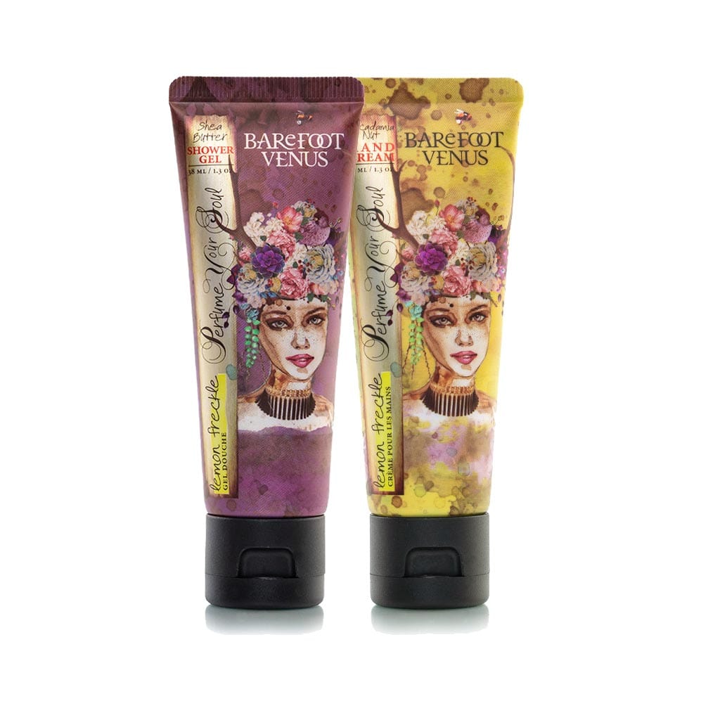 Lemon Freckle Decadent Duo TRAVEL-READY CLEAN, MOISTURIZED SKIN. Barefoot Venus