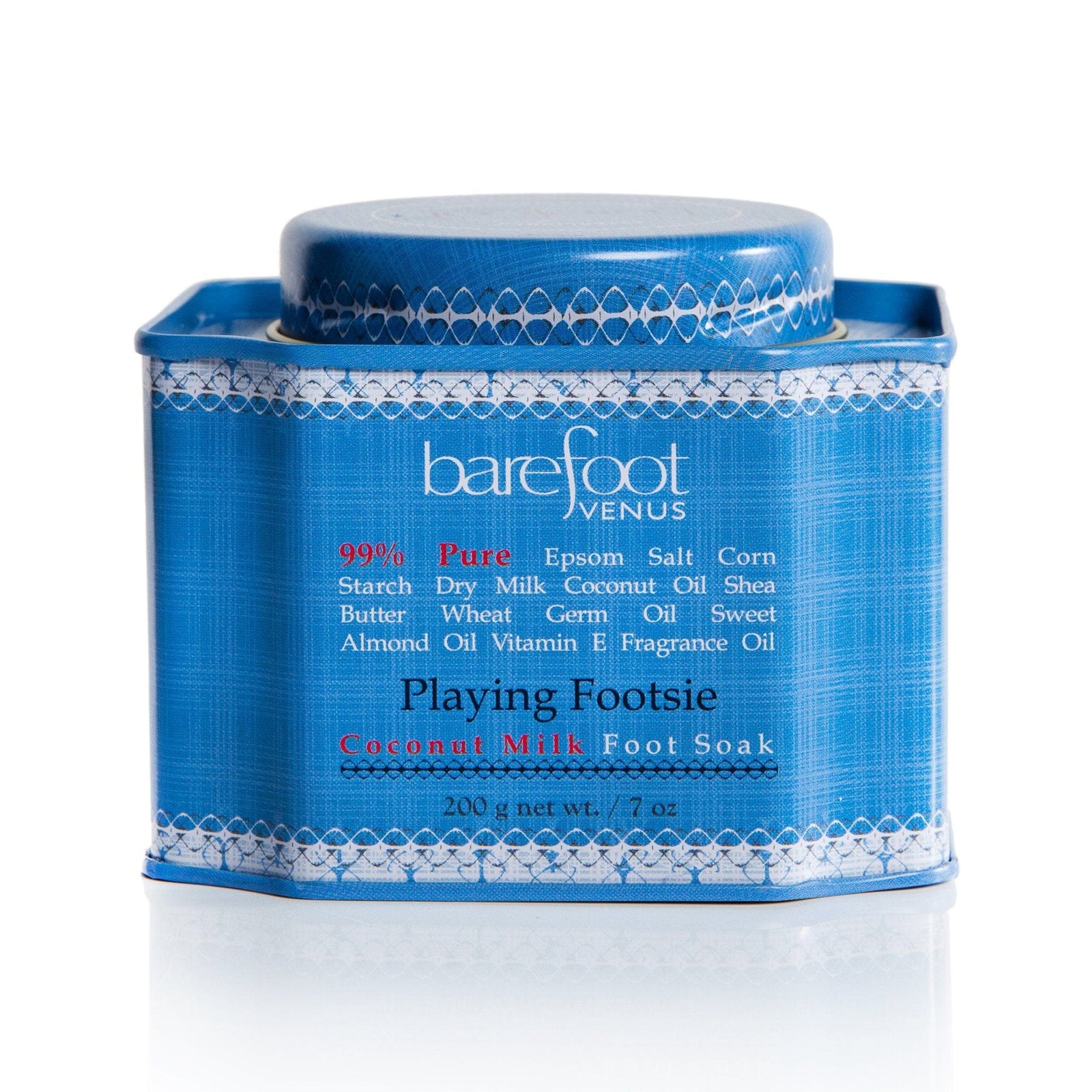 Playing Footsie COCONUT MILK. SOFTEN & CALM ACHING FEET. Barefoot Venus