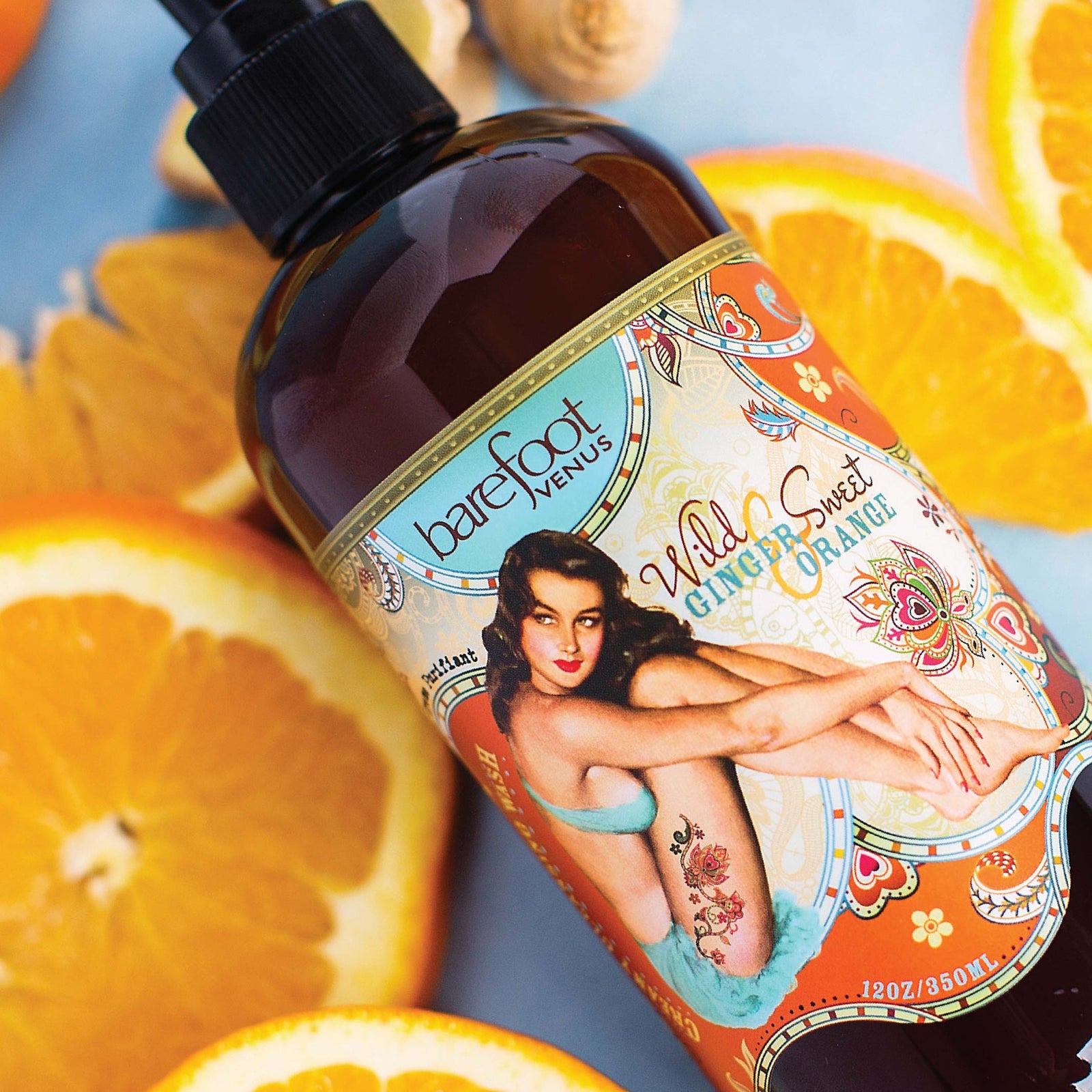 Wild Ginger & Sweet Orange Cleansing Wash GENTLE SKIN CLEANSER. GINKO + BOTANICAL EXTRACT. Barefoot Venus