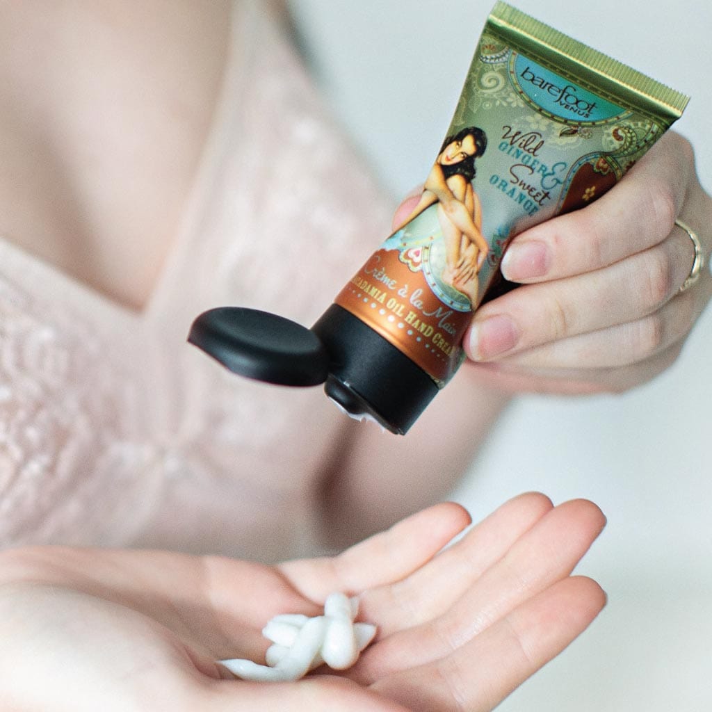 Wild Ginger & Sweet Orange Hand Cream MACADAMIA NUT MOISTURE RECOVERY. Barefoot Venus