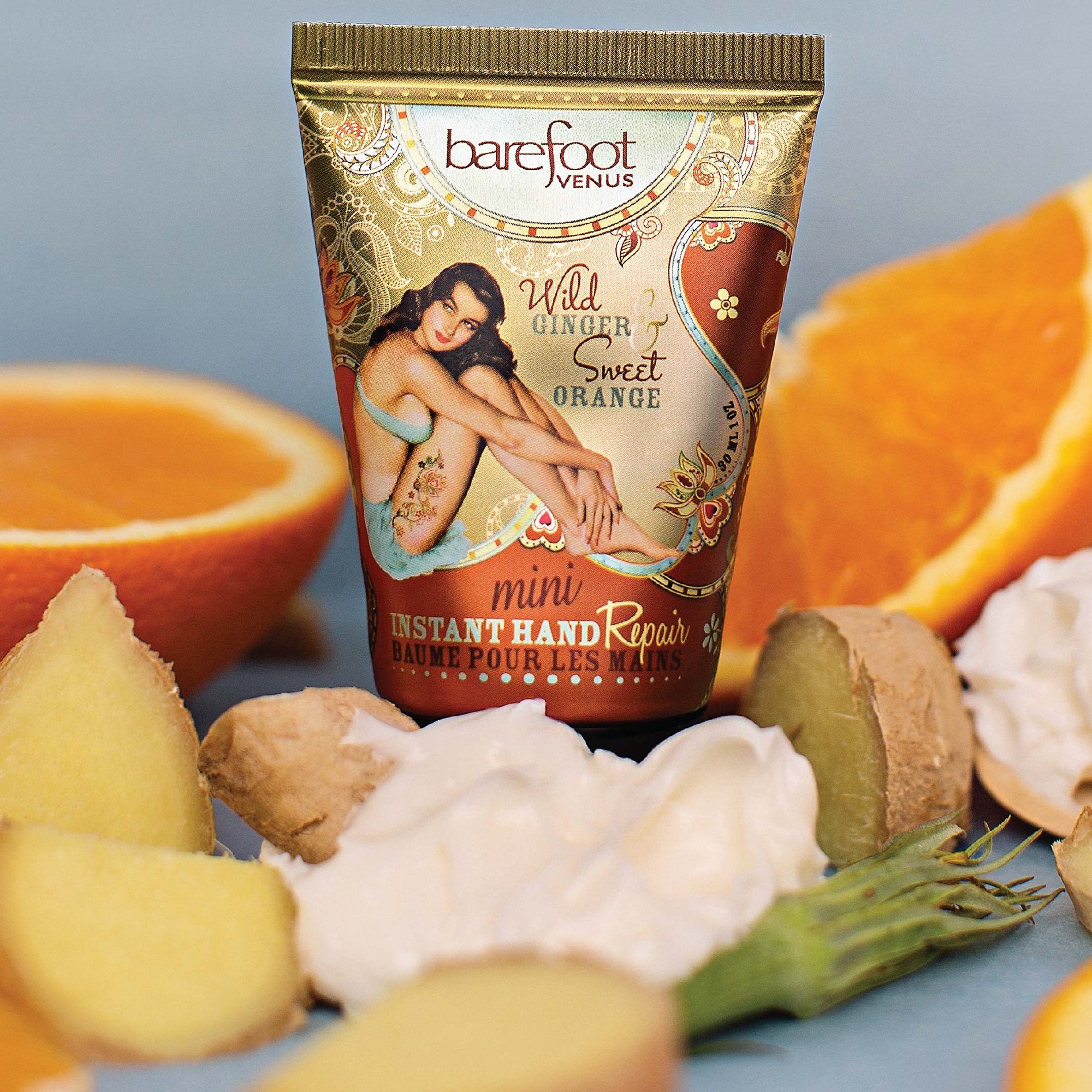 Wild Ginger & Sweet Orange Instant Hand Repair ON-THE-GO. INTENSELY HYDRATING. Barefoot Venus